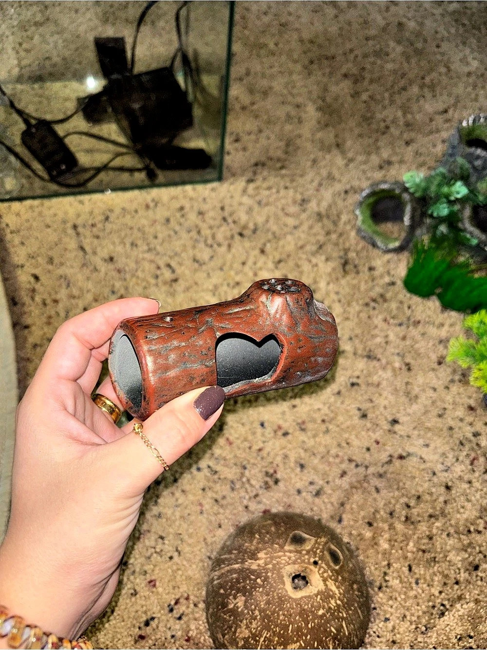 Ceramic Log Fish Habitat